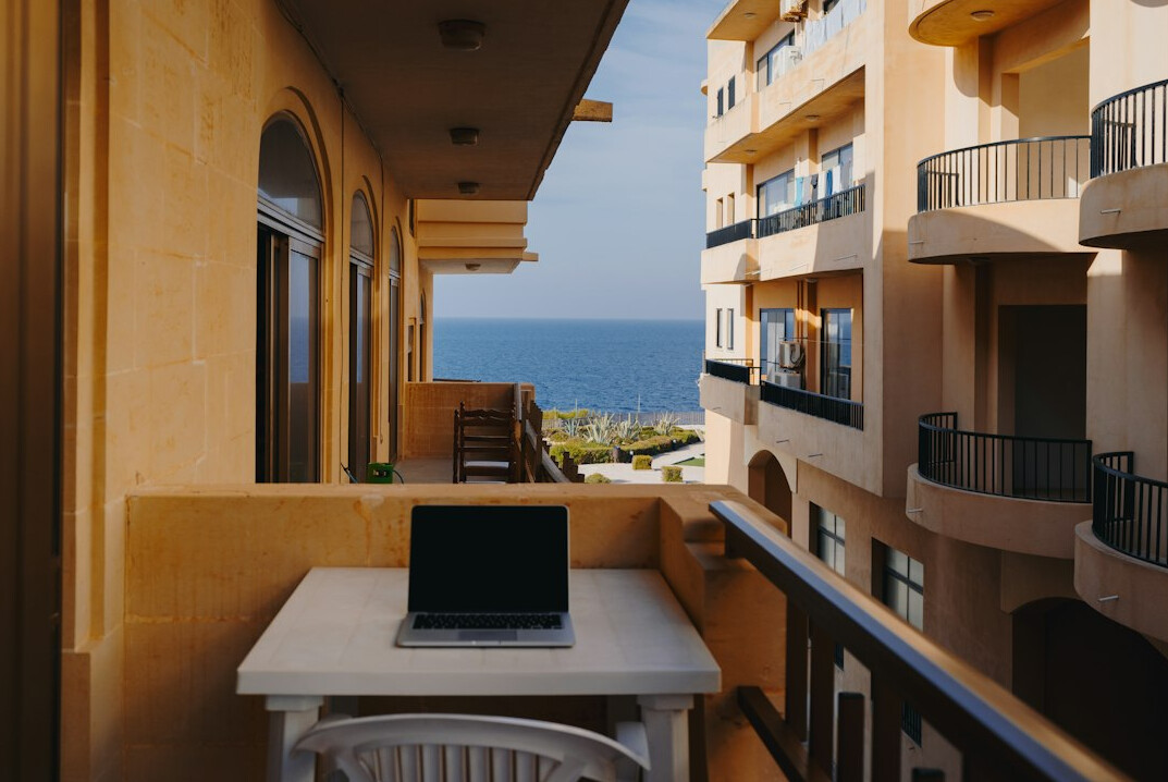 luxury apartment balcony sea view