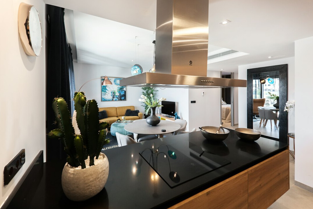 luxury kitchen in apartment
